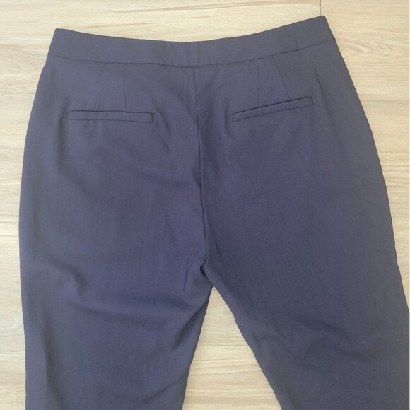 Everlane Dark Blue Pleated Wool Dress Pants Straight-Leg Classic Size 8 - Picture 4 of 7